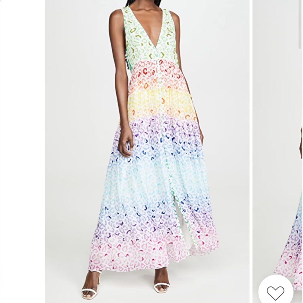 Rococo Sand multi-color leopard long dress. Worn once - bought from Shopbop